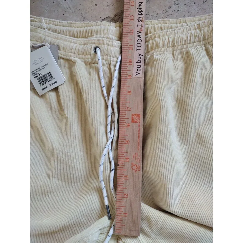 Faherty Shorts Man's XXL Light Yellow Corduroy Cord 6